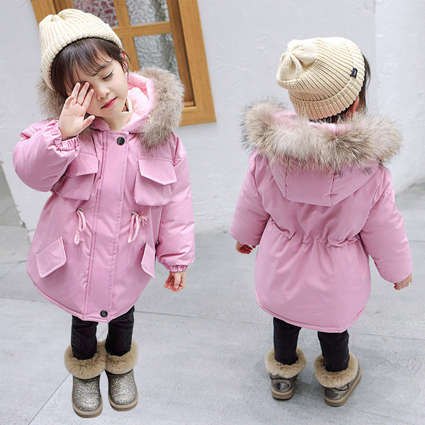 Laste talvejope tüüpi parka udusulgedega tüdrukutele