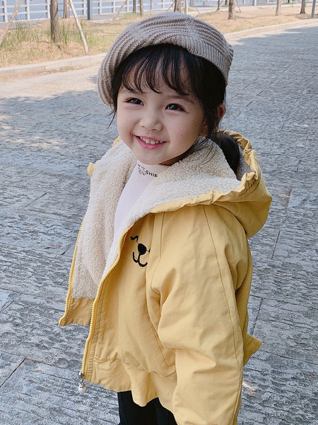 Laste sügis-talvine jope luku ja pehme voodriga