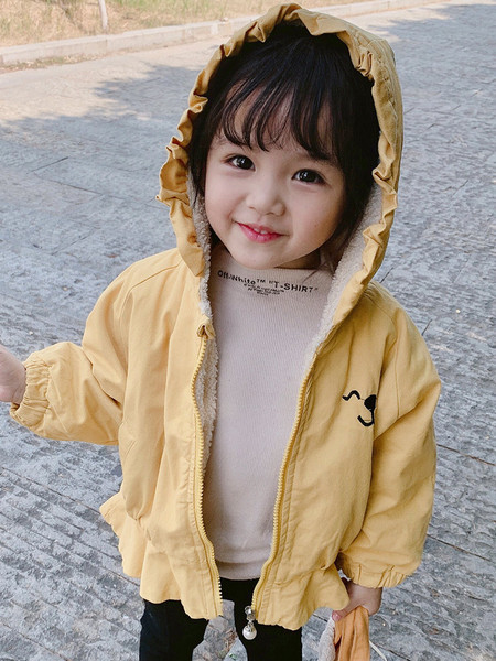 Laste sügis-talvine jope luku ja pehme voodriga