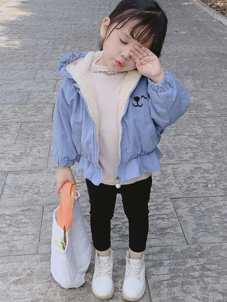 Laste sügis-talvine jope luku ja pehme voodriga