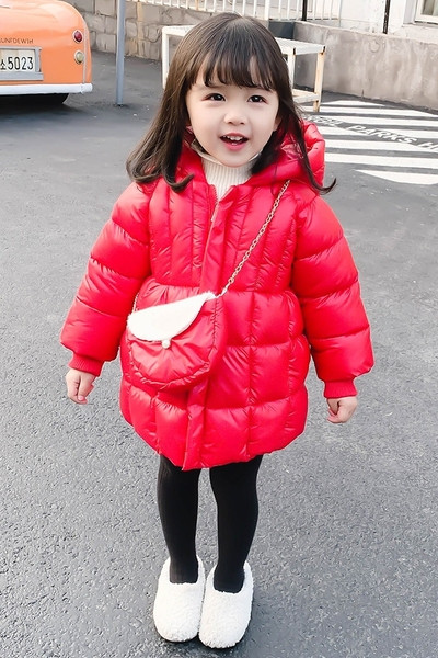 Dječja jakna za djevojčice s kapuljačom i gumbima