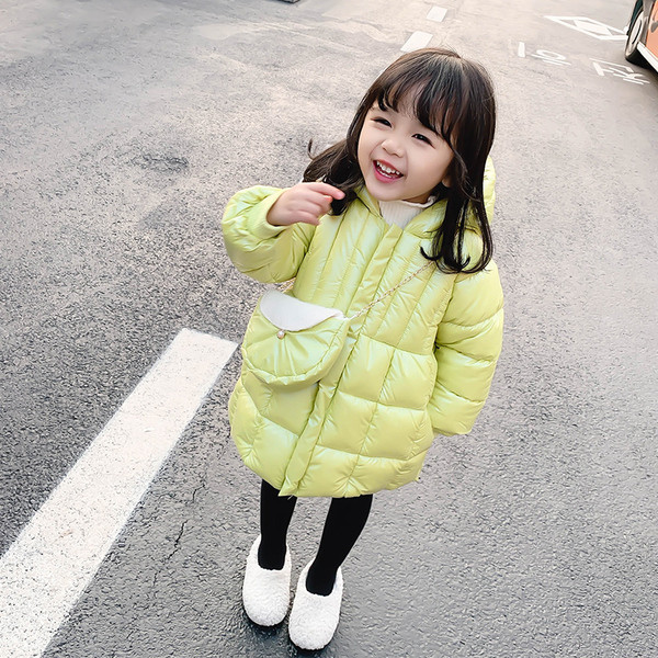 Dječja jakna za djevojčice s kapuljačom i gumbima