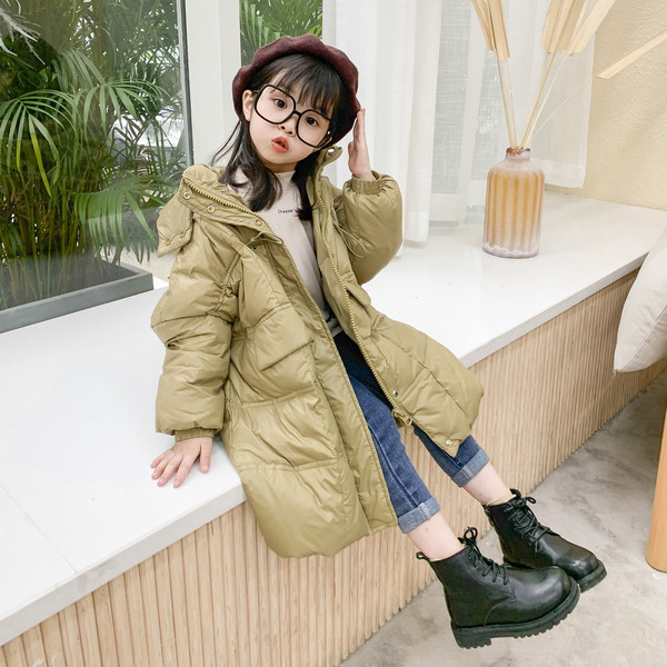 Pikk kapuutsiga laste talvejope tüdrukutele ja poistele