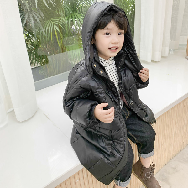 Pikk kapuutsiga laste talvejope tüdrukutele ja poistele