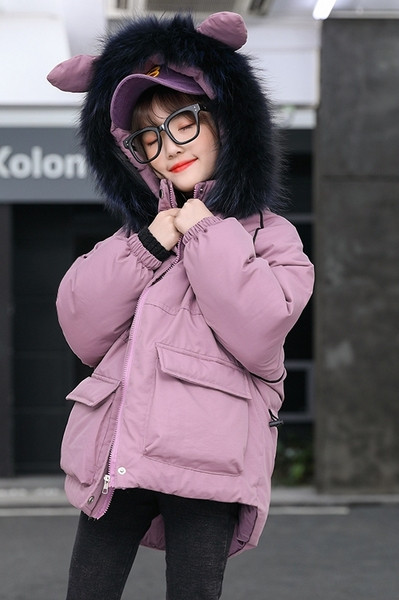 Kapuutsiga laste talvejope tüdrukutele