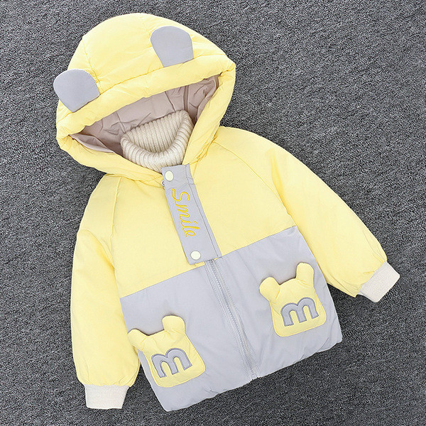 Dječji zimski grijač za dječake s 3D elementom na kapuljači i džepu