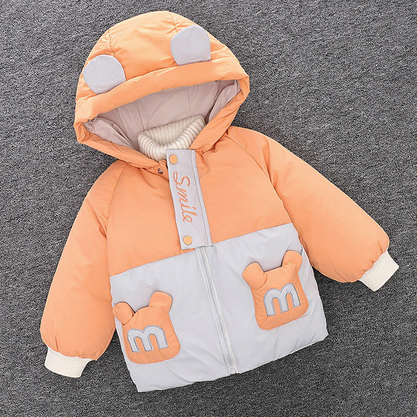 Dječji zimski grijač za dječake s 3D elementom na kapuljači i džepu