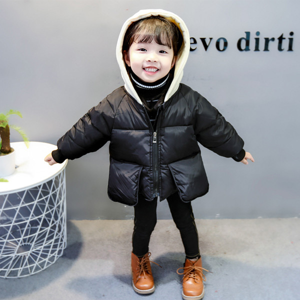 Uus mudel kapuutsiga sportlaste lastesoojendaja tüdrukutele