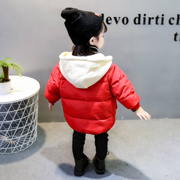 Uus mudel kapuutsiga sportlaste lastesoojendaja tüdrukutele