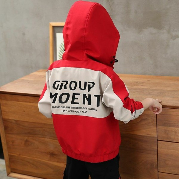 Kevad-sügis õhuke kapuutsiga jope poistele