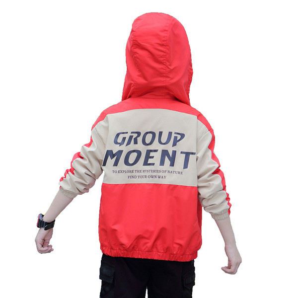 Kevad-sügis õhuke kapuutsiga jope poistele