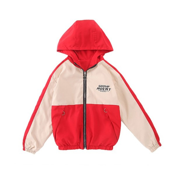 Λεπτό μπουφάν αντιανεμικό για αγόρια με φερμουάρ και κουκούλα