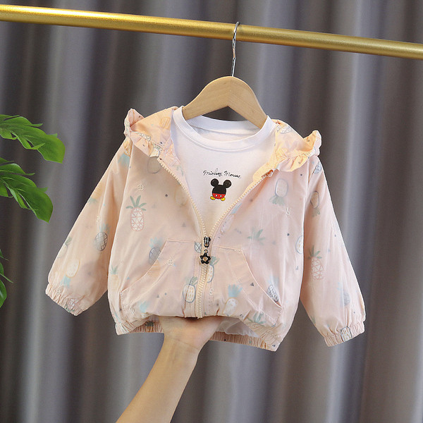 Kevadeks sobiva kapuutsiga vabaaja laste jope tüdrukutele