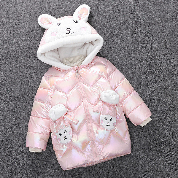 Geaca de iarna pentru copii pentru fete cu element 3D