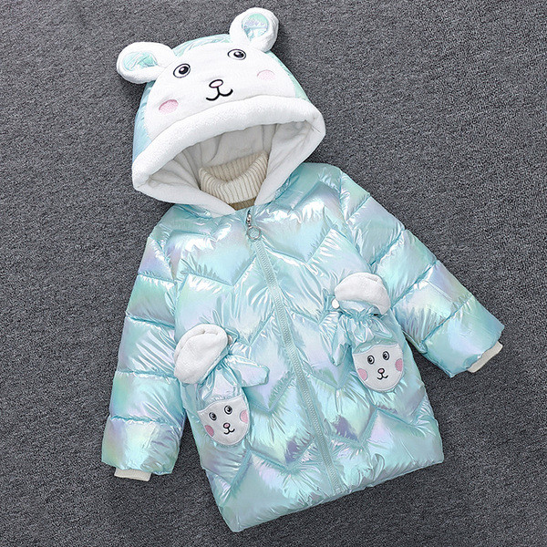 Geaca de iarna pentru copii pentru fete cu element 3D
