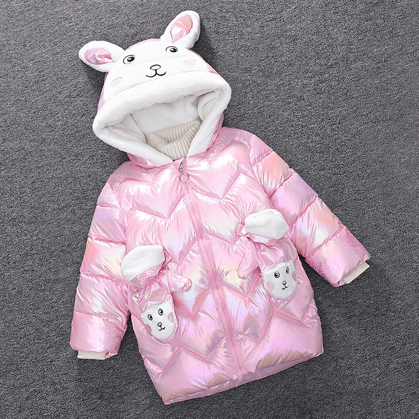 Geaca de iarna pentru copii pentru fete cu element 3D