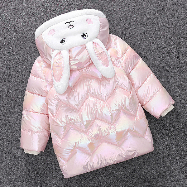 Geaca de iarna pentru copii pentru fete cu element 3D