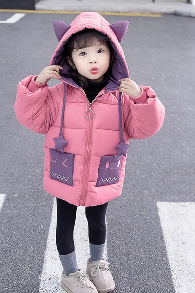 Χειμερινό παιδικό μπουφάν με κουκούλα και τσέπες για αγόρια και κορίτσια