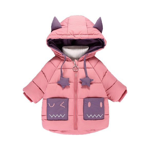 Χειμερινό παιδικό μπουφάν με κουκούλα και τσέπες για αγόρια και κορίτσια