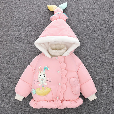 Παιδικό μπουφάν με κουκούλα και τρισδιάστατο στοιχείο