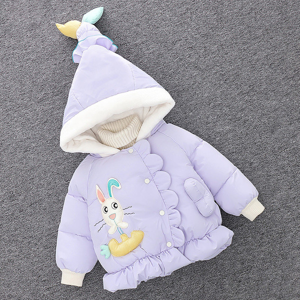 Παιδικό μπουφάν με κουκούλα και τρισδιάστατο στοιχείο