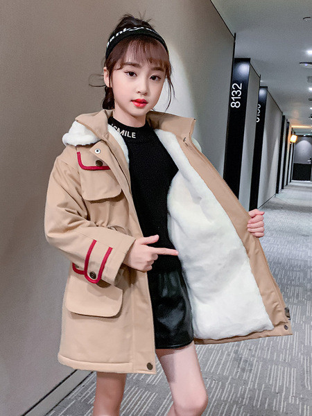 Παιδικό μπουφάν με μαλακή επένδυση και κουκούλα - τύπου πάρκα