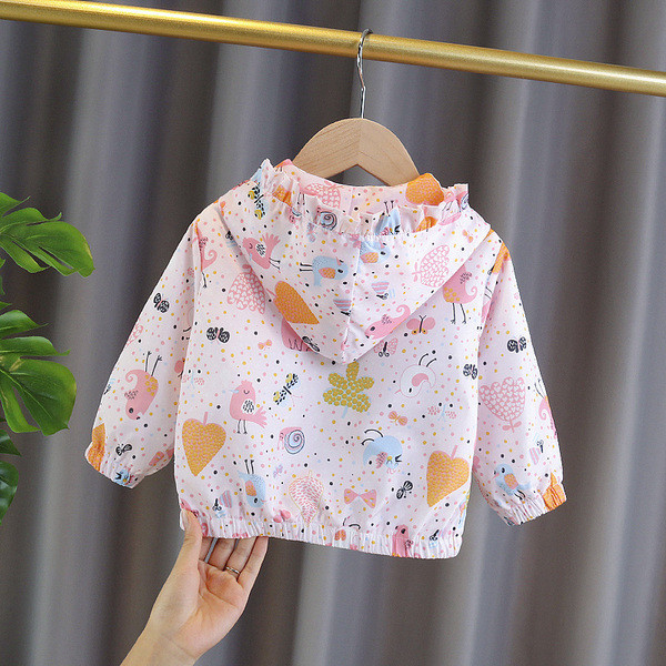 Uus mudel kapuutsiga laste jope tüdrukutele