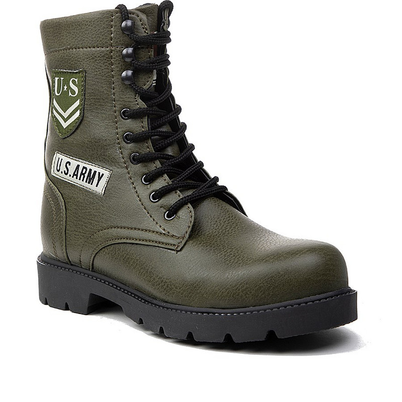 Високи мъжки боти с топъл хастар U.S. ARMY Military Green