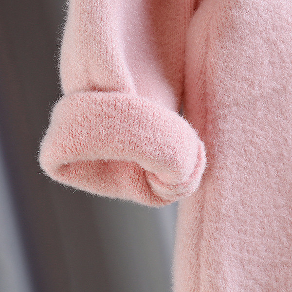 Moodne roosa paelaga lastemantel tüdrukutele