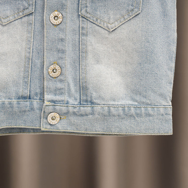 Νέο μοντέλο παιδικό τζιν γιλέκο με απλικέ στη πλάτη