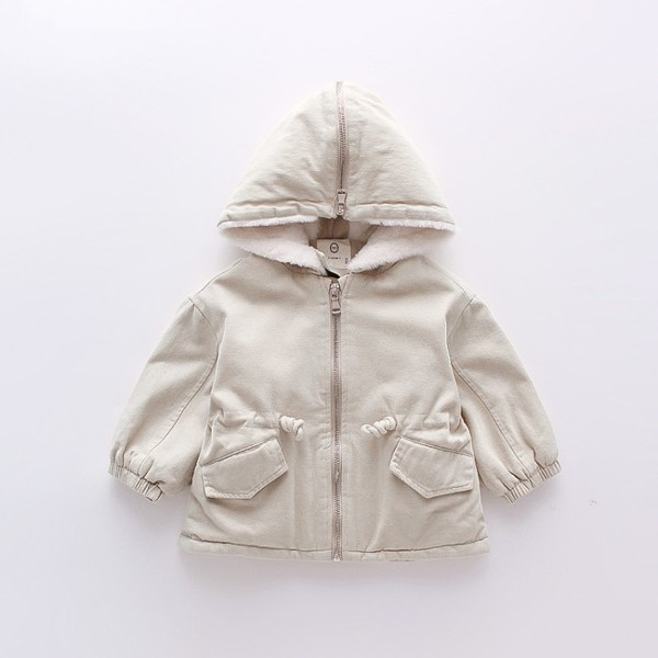 Igapäevane kapuutsi ja lukuga laste jope tüdrukutele