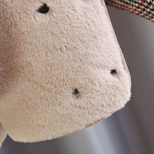 Laste ruuduline jakk ümara kaelusega tüdrukutele