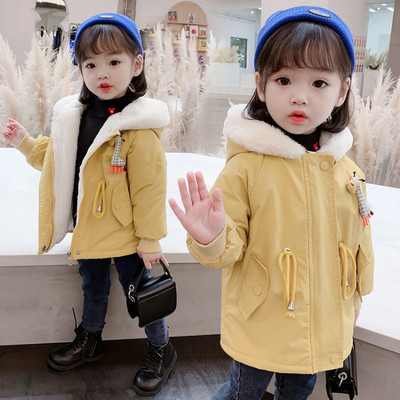 3D elemendi ja lukuga vabaaja laste jope tüdrukutele