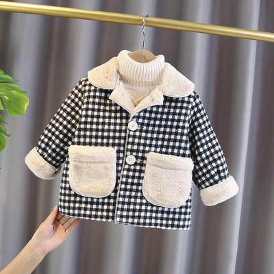 Uut mudelit pehme voodriga lastemantel tüdrukutele