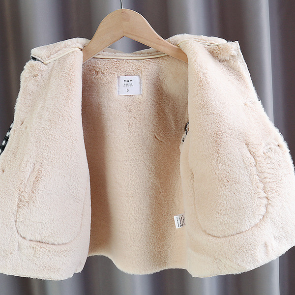 Uut mudelit pehme voodriga lastemantel tüdrukutele