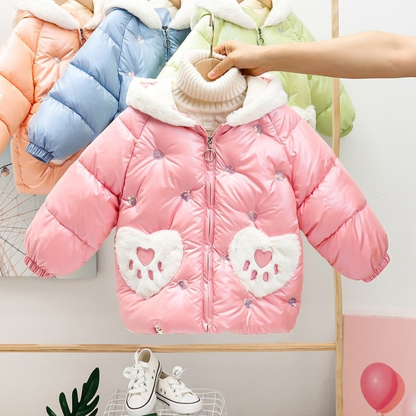 Sulekapuutsiga laste talvejope tüdrukutele