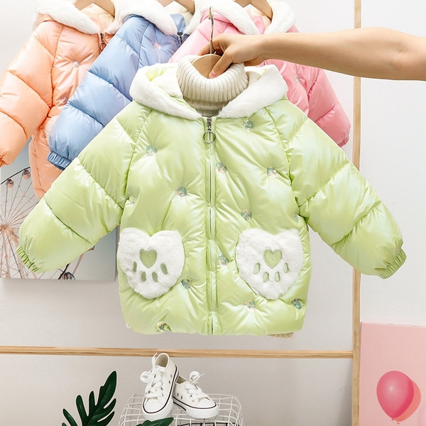 Sulekapuutsiga laste talvejope tüdrukutele