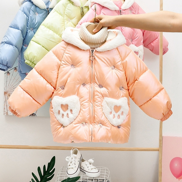 Sulekapuutsiga laste talvejope tüdrukutele