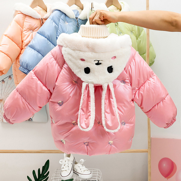 Sulekapuutsiga laste talvejope tüdrukutele