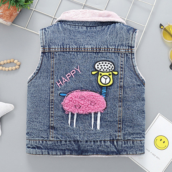 Dnevni dječji prsluk za djevojčice od trapera