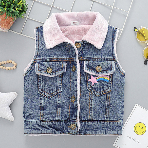 Dnevni dječji prsluk za djevojčice od trapera