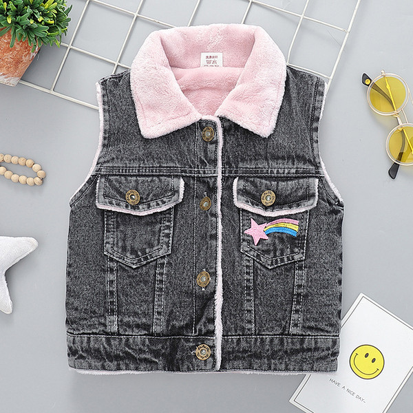 Dnevni dječji prsluk za djevojčice od trapera