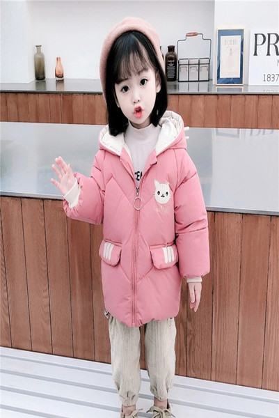 Dječja jakna za djevojčice s vezom i kapuljačom