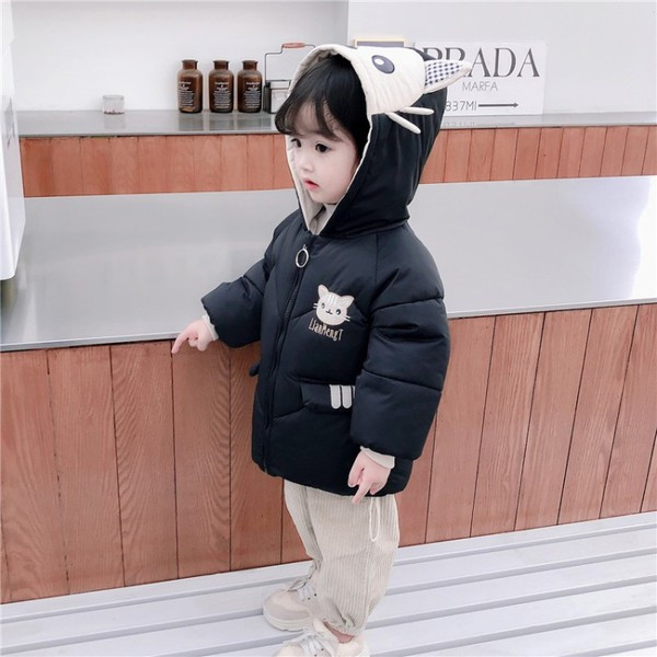 Dječja jakna za djevojčice s vezom i kapuljačom