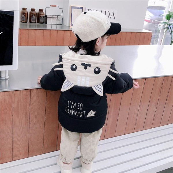 Dječja jakna za djevojčice s vezom i kapuljačom