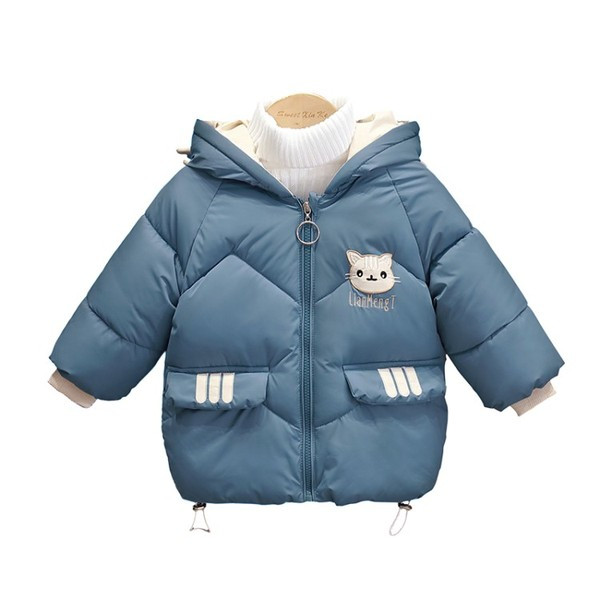 Dječja jakna za djevojčice s vezom i kapuljačom