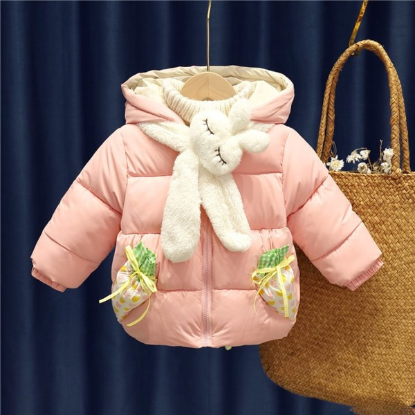 Moderna dječja flis jakna s kapuljačom i šalom za djevojčice