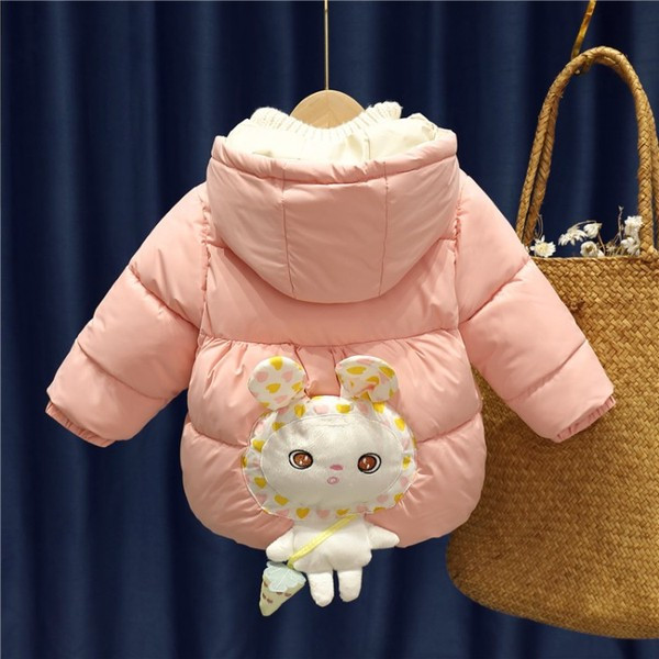 Moderna dječja flis jakna s kapuljačom i šalom za djevojčice