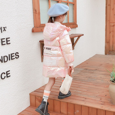 Μακρύ παιδικό χειμερινό μπουφάν με φερμουάρ για κορίτσια και αγόρια