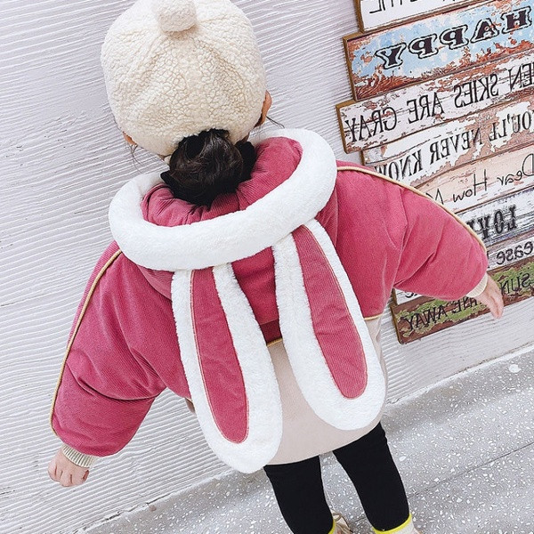 Geaca de iarna pentru copii pentru fete cu gluga 3D